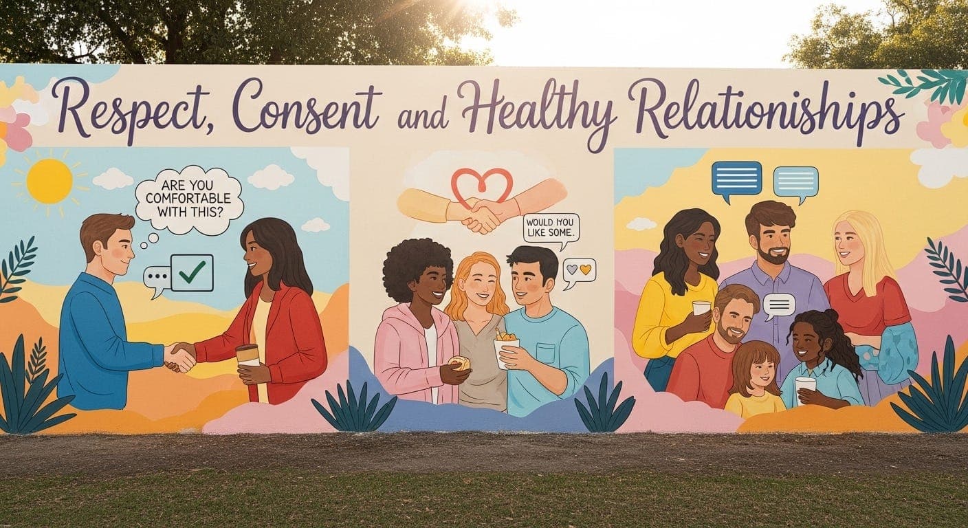 A blog poster for Respect, Consent and Healthy Relationships